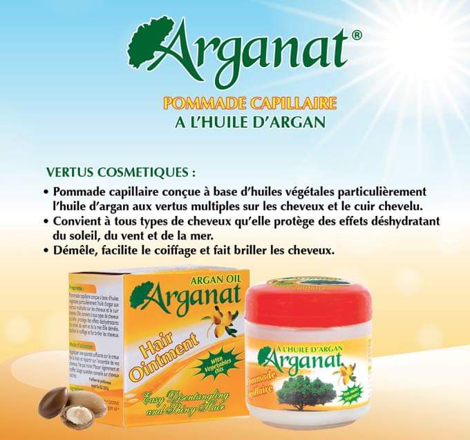 Pommade capillaire à l’huile d’argan – 120 ml