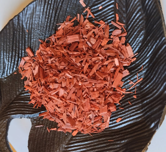 Encens santal rouge copeaux 100g naturel méditation purification prière